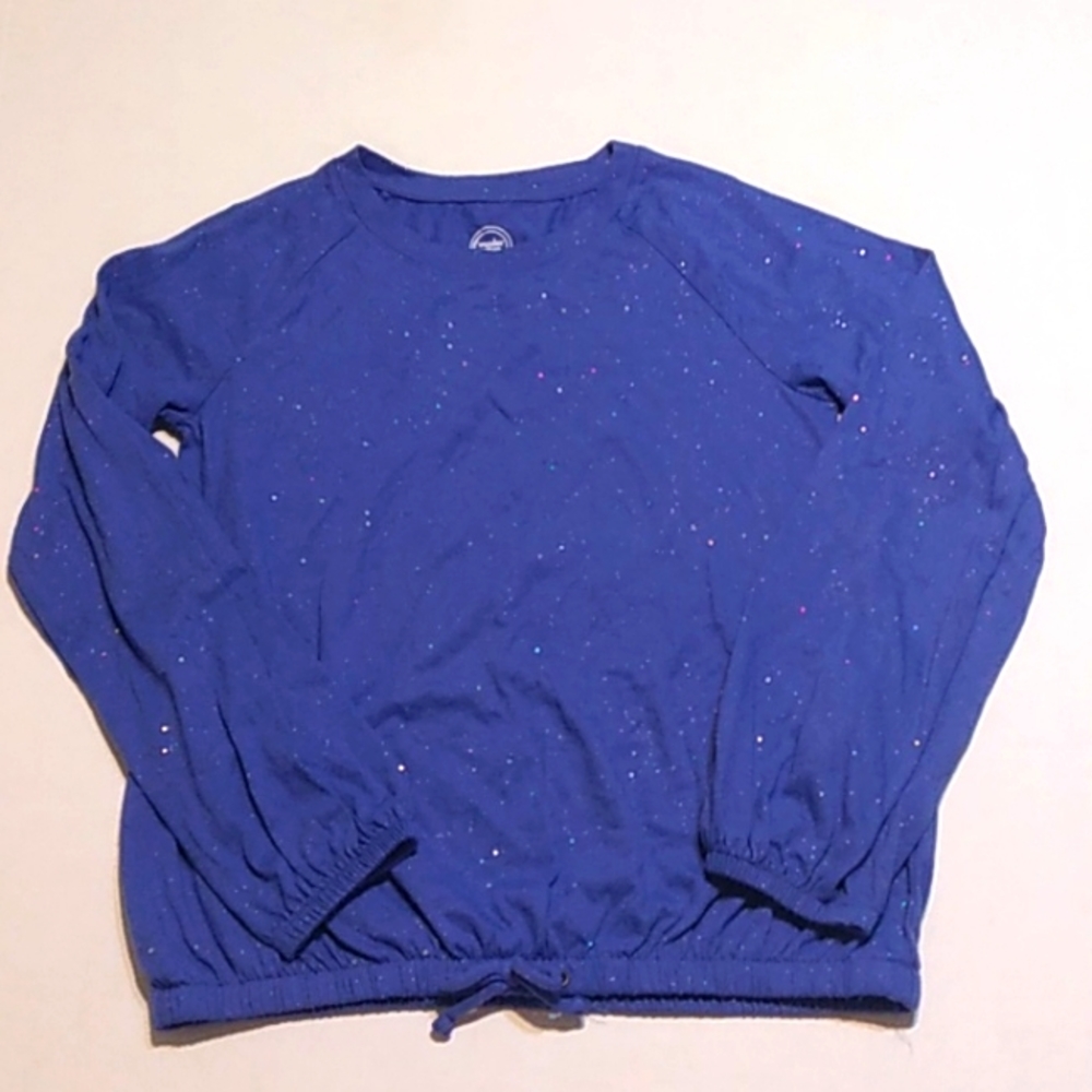 Girls Purple with Glitter Wonder Nation Shirt Size M (7-8y). Gently Worn